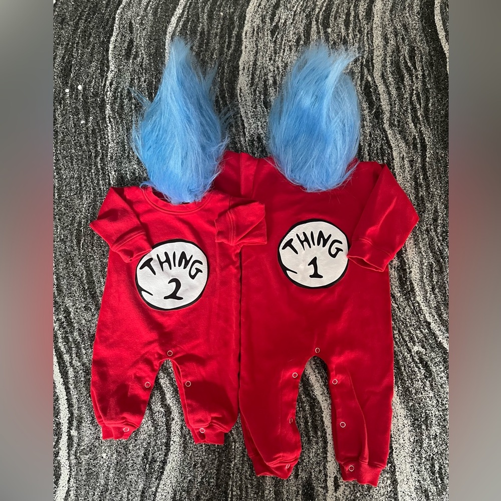 Thing 1 and Thing 2 Toddler and Baby costume